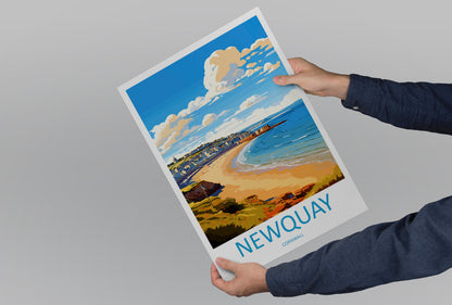 Newquay Travel Print Wall Art Newquay Wall Hanging Home Décor Newquay Gift Art Lovers Cornwall Art Newquay Gift