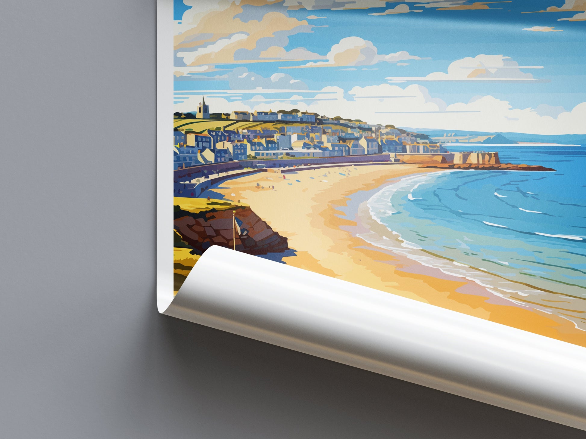 Newquay Travel Print Wall Art Newquay Wall Hanging Home Décor Newquay Gift Art Lovers Cornwall Art Newquay Gift