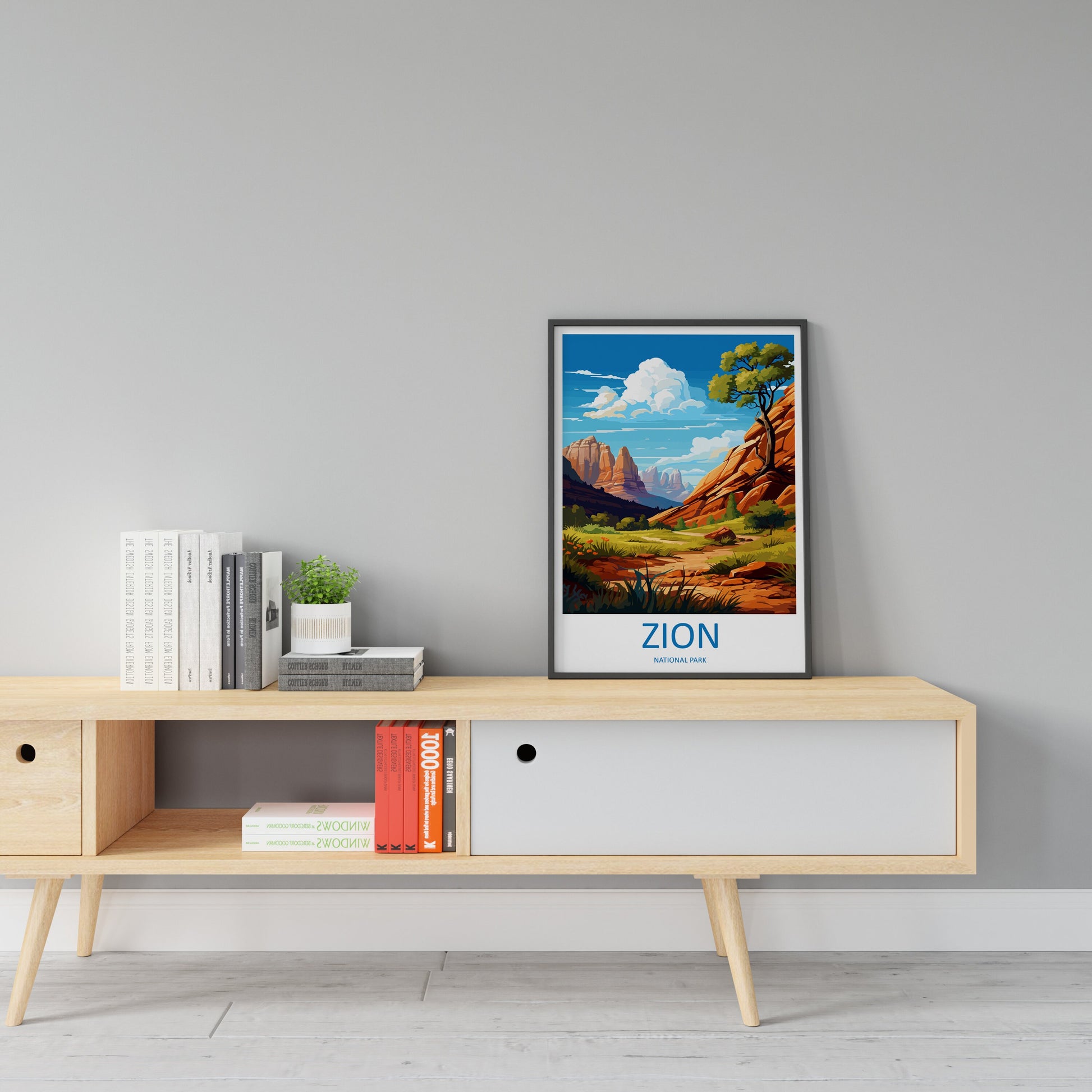 Zion National Park Travel Print Wall Art Zion National Park Wall Hanging Home Décor Zion National Park Art Lovers Utah Art Lover Gift