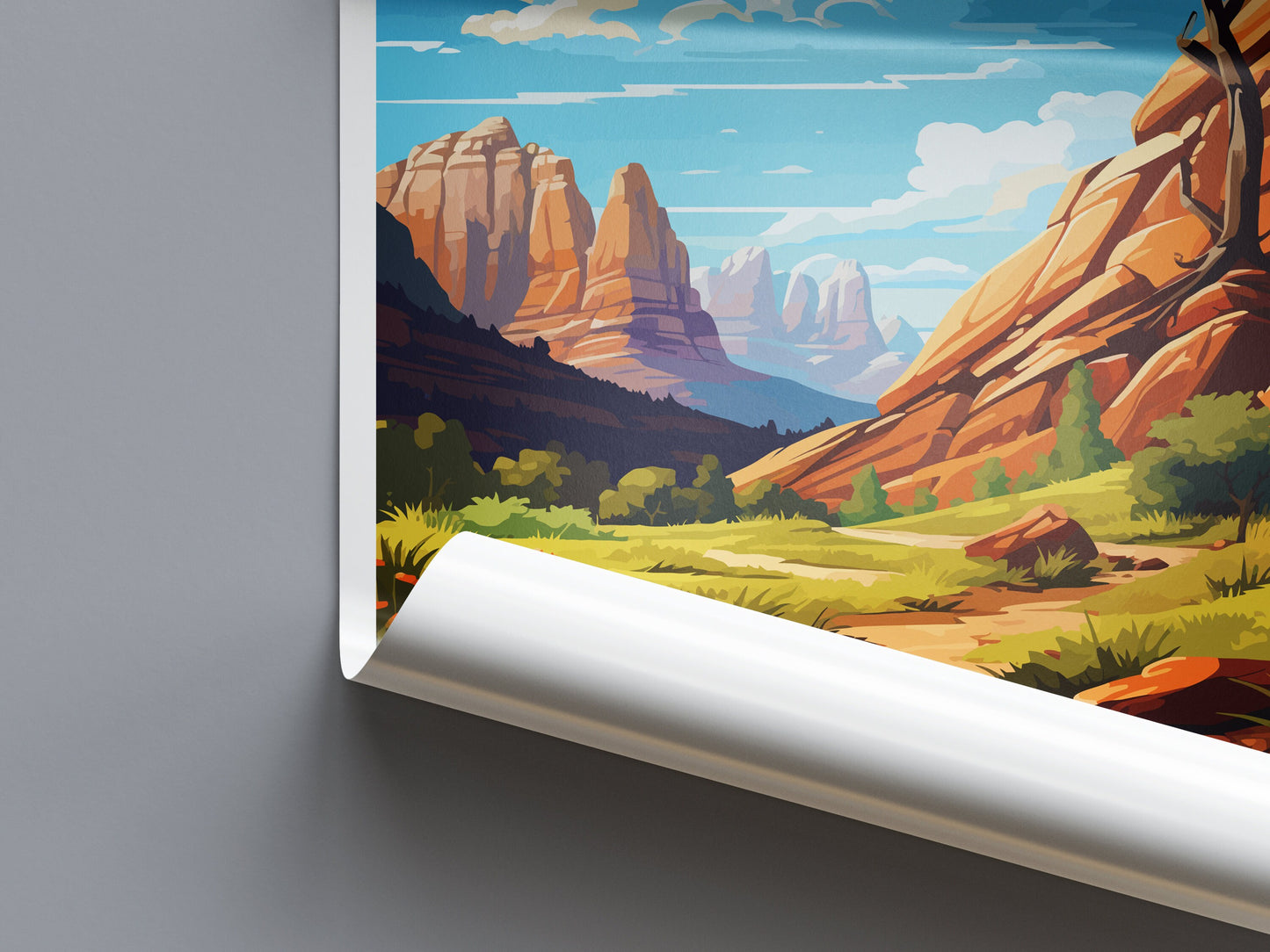 Zion National Park Travel Print Wall Art Zion National Park Wall Hanging Home Décor Zion National Park Art Lovers Utah Art Lover Gift