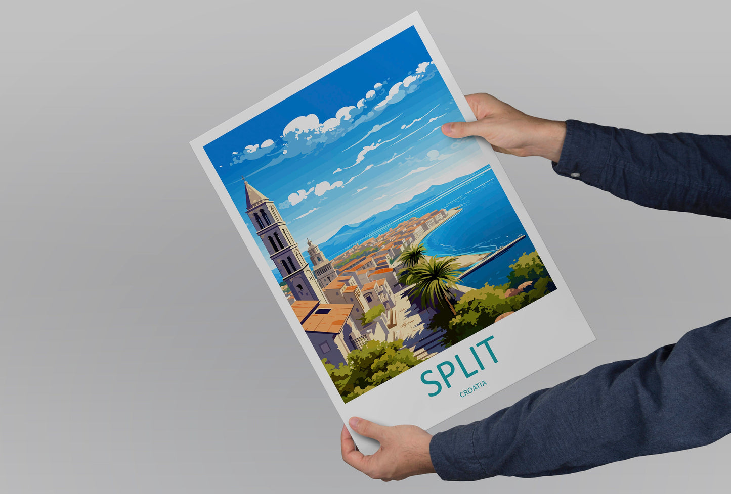 Split Travel Print Wall Art Split Wall Hanging Home Décor Split Gift Art Lovers Croatia Art Lover Gift Split Travel Poster Wall Art