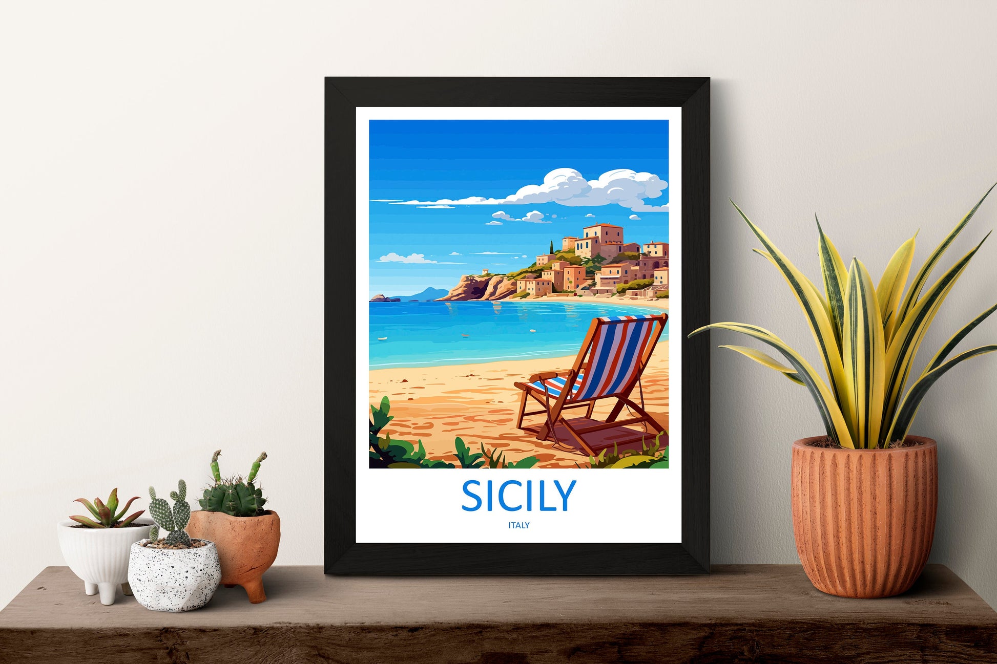 Sicily Travel Print Wall Art Sicily Italy Wall Hanging Home Decoration Sicily Gift Art Lovers Wall Art Print Sicily Italy Art Sicily Poster