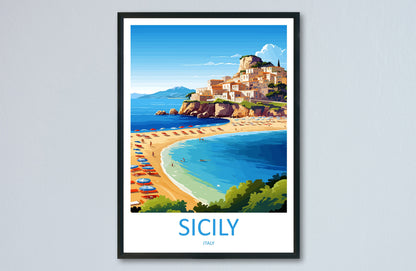 Sicily Travel Print Wall Art Sicily Italy Wall Hanging Home Decoration Sicily Gift Art Lovers Wall Art Print Sicily Italy Art Sicily Poster