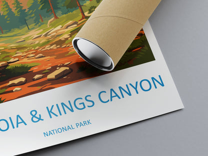 Sequoia Kings Canyon National Park Travel Print Wall Art Sequoia Kings Canyon Wall Hanging Home Décor Sequoia Kings Canyon Gift Art