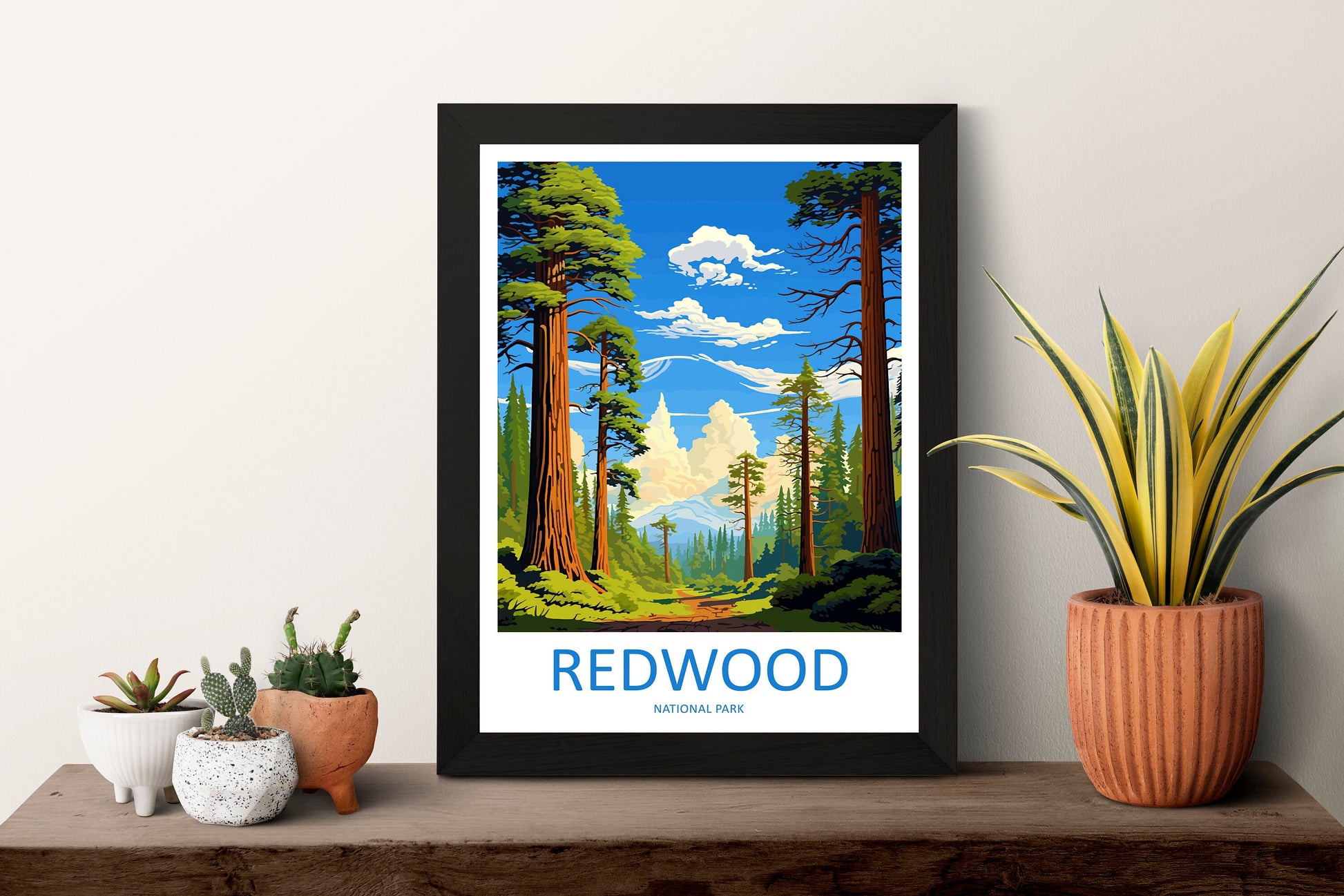 Redwood National Park Travel Print Wall Art Redwood Wall Hanging Home Décor Redwood Gift Art Lovers California Art Lover Gift