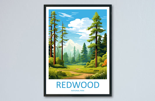 Redwood National Park Travel Print Wall Art Redwood Wall Hanging Home Décor Redwood Gift Art Lovers California Art Lover Gift