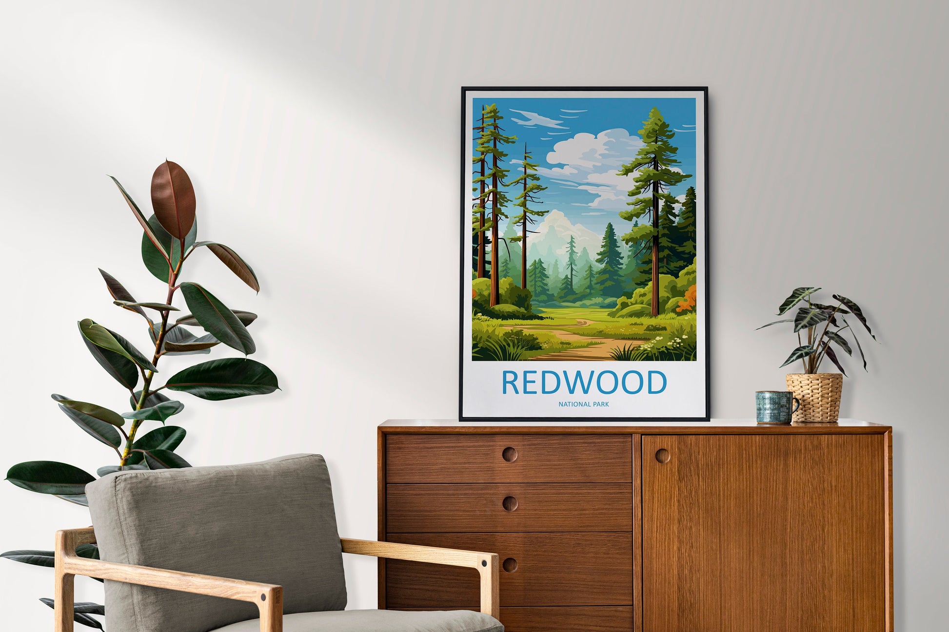 Redwood National Park Travel Print Wall Art Redwood Wall Hanging Home Décor Redwood Gift Art Lovers California Art Lover Gift