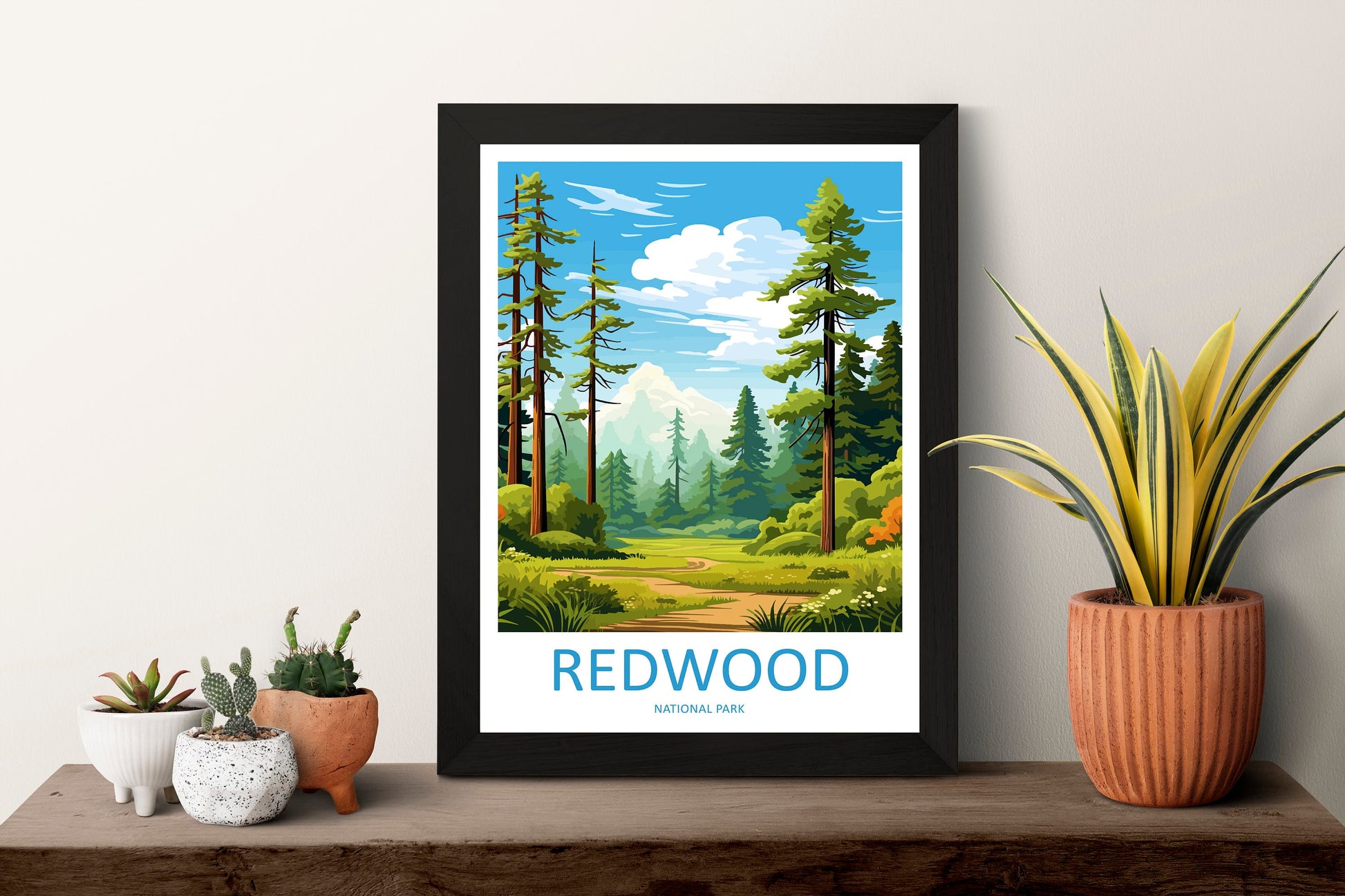 Redwood National Park Travel Print Wall Art Redwood Wall Hanging Home Décor Redwood Gift Art Lovers California Art Lover Gift