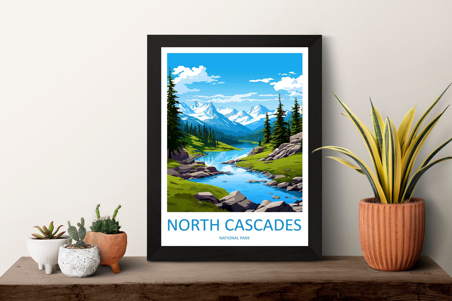 North Cascades Print North Cascades Home Décor National Park Art Print North Cascades Wall Print For Park Gift Wall Hanging North Cascades