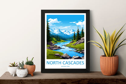 North Cascades Print North Cascades Home Décor National Park Art Print North Cascades Wall Print For Park Gift Wall Hanging North Cascades
