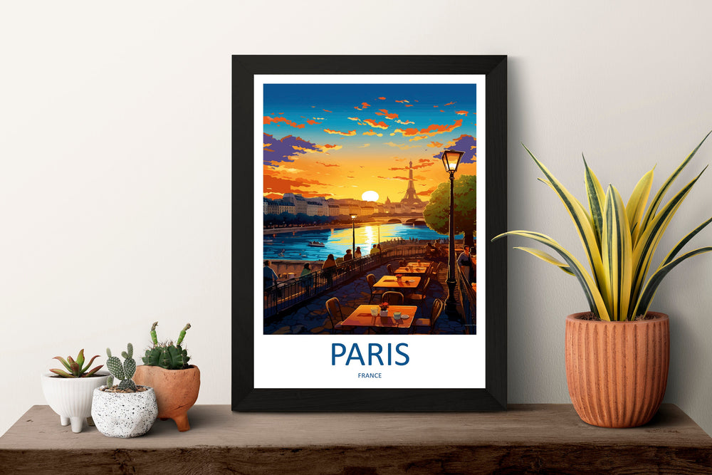 Paris Travel Print Wall Art Paris Wall Hanging Home Décor Paris Gift Art Lovers France Art Lover Gift Paris Print France Wall Art Décor