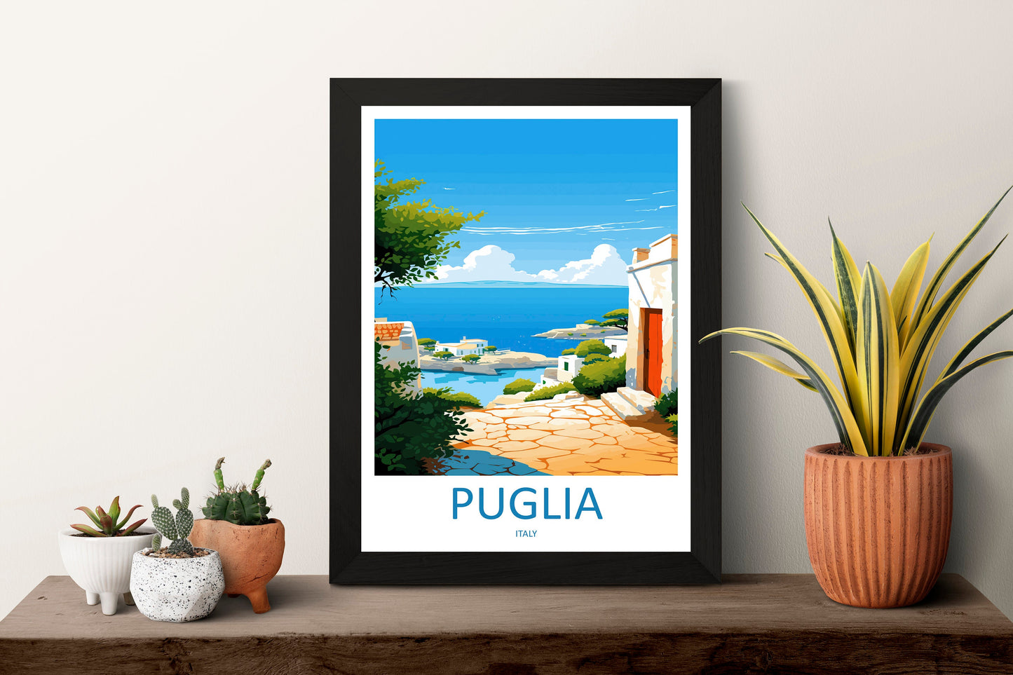 Puglia Travel Print Wall Art Puglia Italy Wall Hanging Home Decor Puglia Gift Art Lovers Wall Art Print Puglia Italy