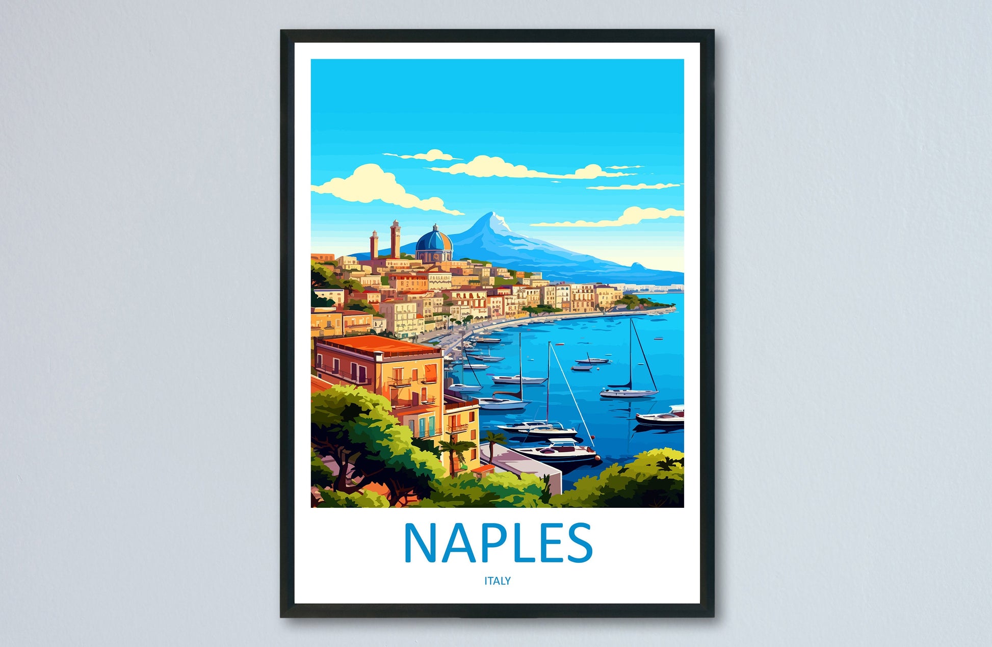 Naples Travel Print Wall Art Naples Italy Wall Hanging Home Decoration Naples Gift Art Lovers Wall Art Print Naples Italy Art Naples Art