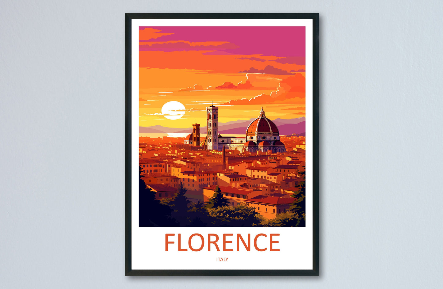 Florence Travel Print Wall Art Florence Italy Wall Hanging Home Decoration Florence Gift Art Lovers Wall Art Print Florence Italy Wall Print