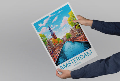 Amsterdam Travel Print Wall Art Amsterdam Wall Hanging Home Décor Amsterdam Gift Art Lovers Netherlands Art Lover Gift Amsterdam Decor