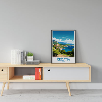 Croatia Travel Print Wall Art Croatia Wall Hanging Home Décor Croatia Gift Art Lovers Croatia Art Lover Gift Croatia Poster