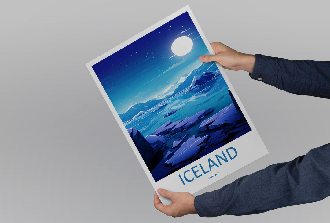 Iceland Travel Print Wall Art Iceland Wall Hanging Home Décor Iceland Gift Art Lovers Iceland Art Lover Gift Decor