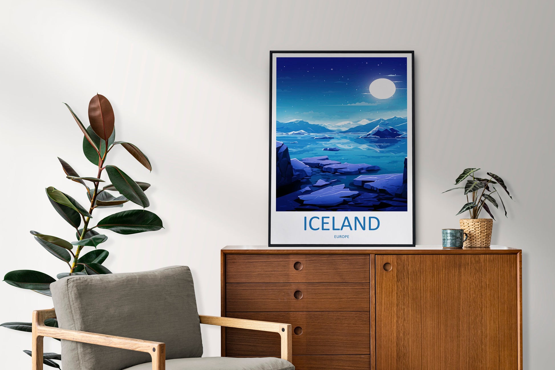 Iceland Travel Print Wall Art Iceland Wall Hanging Home Décor Iceland Gift Art Lovers Iceland Art Lover Gift Decor