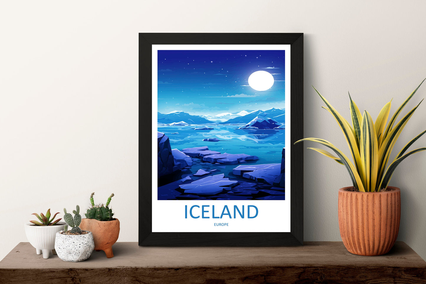 Iceland Travel Print Wall Art Iceland Wall Hanging Home Décor Iceland Gift Art Lovers Iceland Art Lover Gift Decor