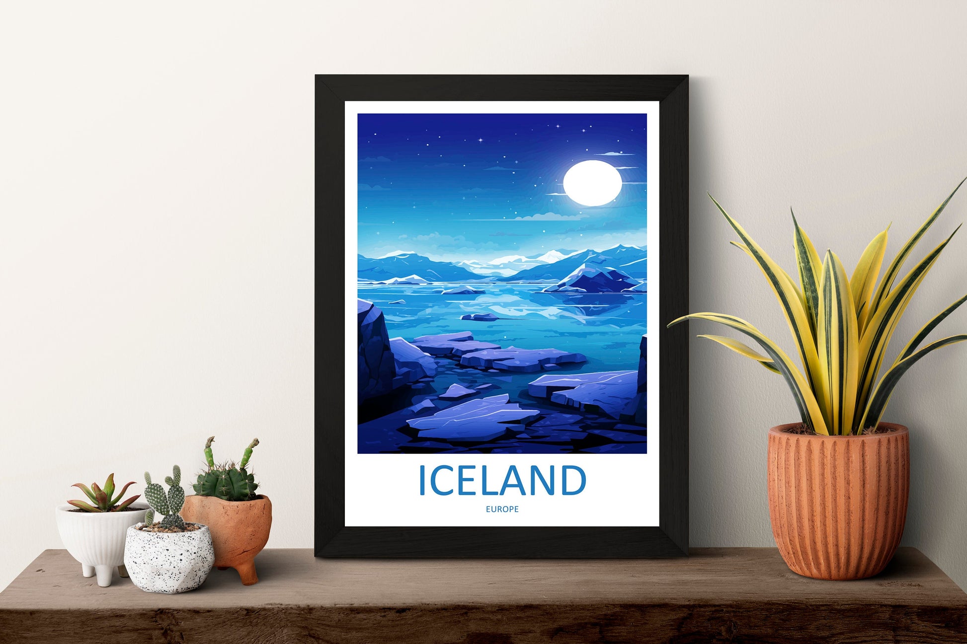 Iceland Travel Print Wall Art Iceland Wall Hanging Home Décor Iceland Gift Art Lovers Iceland Art Lover Gift Decor