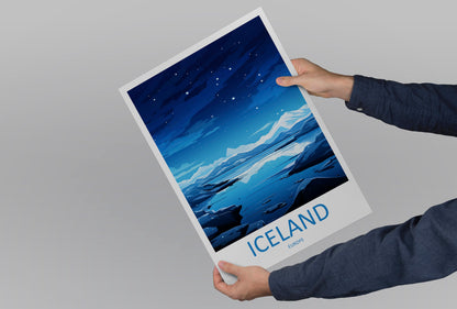 Iceland Travel Print Wall Art Iceland Wall Hanging Home Décor Iceland Gift Art Lovers Iceland Art Lover Gift Decor