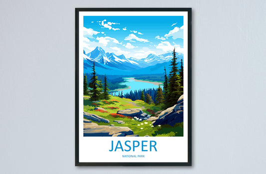 Jasper National Park Travel Print Wall Art Jasper National Park Wall Hanging Home Décor Jasper National Park Gift Art Lovers Canada Art Gift