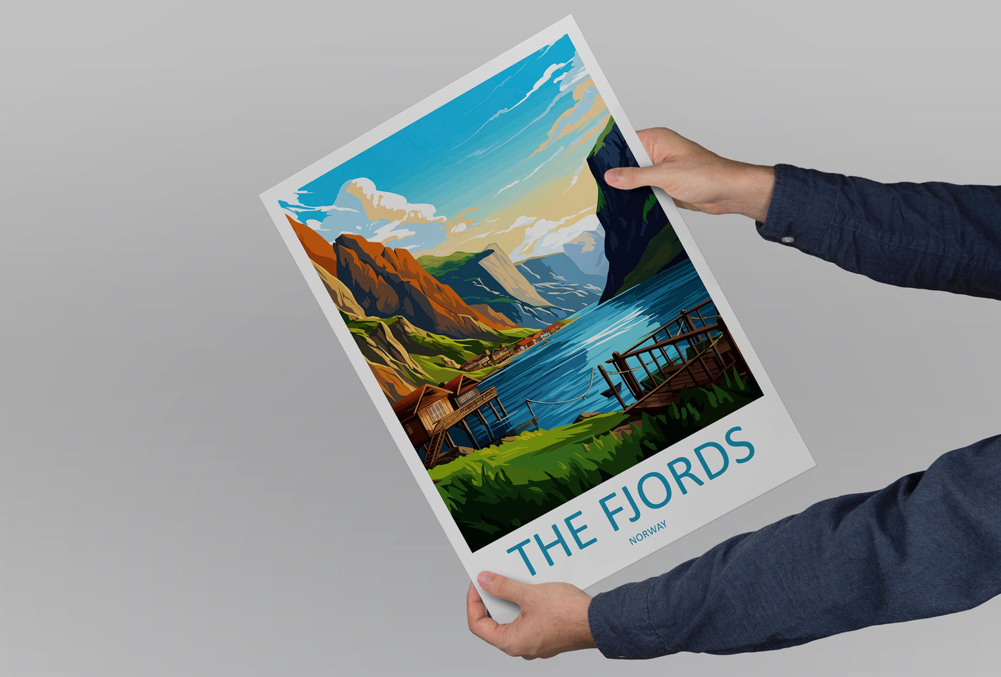 The Fjords Travel Print The Fjords Norway Home Décor The Fjords Art Print Norwegian Mountains Room Print For Scandinavian Mountains Gift Art