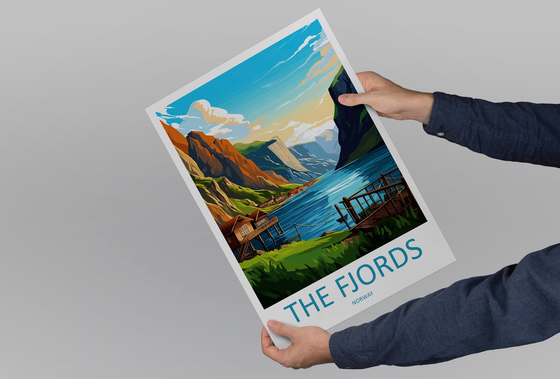 The Fjords Travel Print The Fjords Norway Home Décor The Fjords Art Print Norwegian Mountains Room Print For Scandinavian Mountains Gift Art