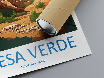 Mesa Verde National Park Travel Print Wall Art Mesa Verde Wall Hanging Home Décor Mesa Verde Gift Art Lovers Colorado Art Gift Lover Print
