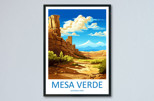 Mesa Verde National Park Travel Print Wall Art Mesa Verde Wall Hanging Home Décor Mesa Verde Gift Art Lovers Colorado Art Gift Lover Print
