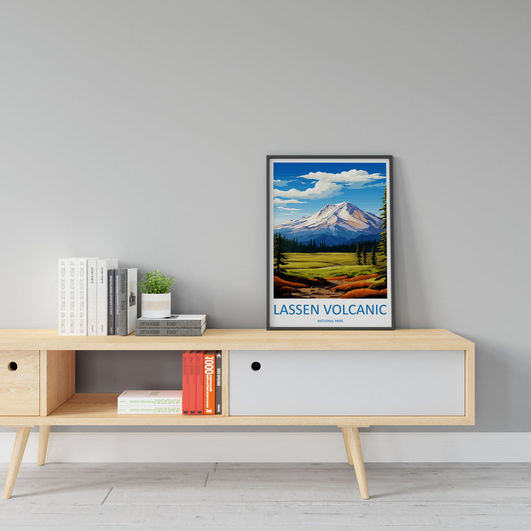 Lassen Volcanic National Park Travel Print Wall Art Lassen Volcanic Wall Hanging Home Décor Lassen Volcanic Gift Art Lovers California Art