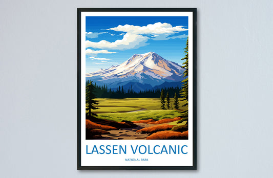 Lassen Volcanic National Park Travel Print Wall Art Lassen Volcanic Wall Hanging Home Décor Lassen Volcanic Gift Art Lovers California Art