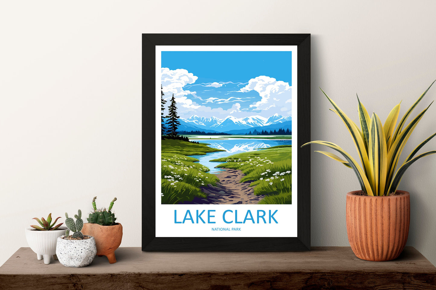 Lake Clark National Park Travel Print Wall Art Lake Clark Wall Hanging Home Décor Lake Clark Gift Art Lovers Alaska Art Lover Gift Lake