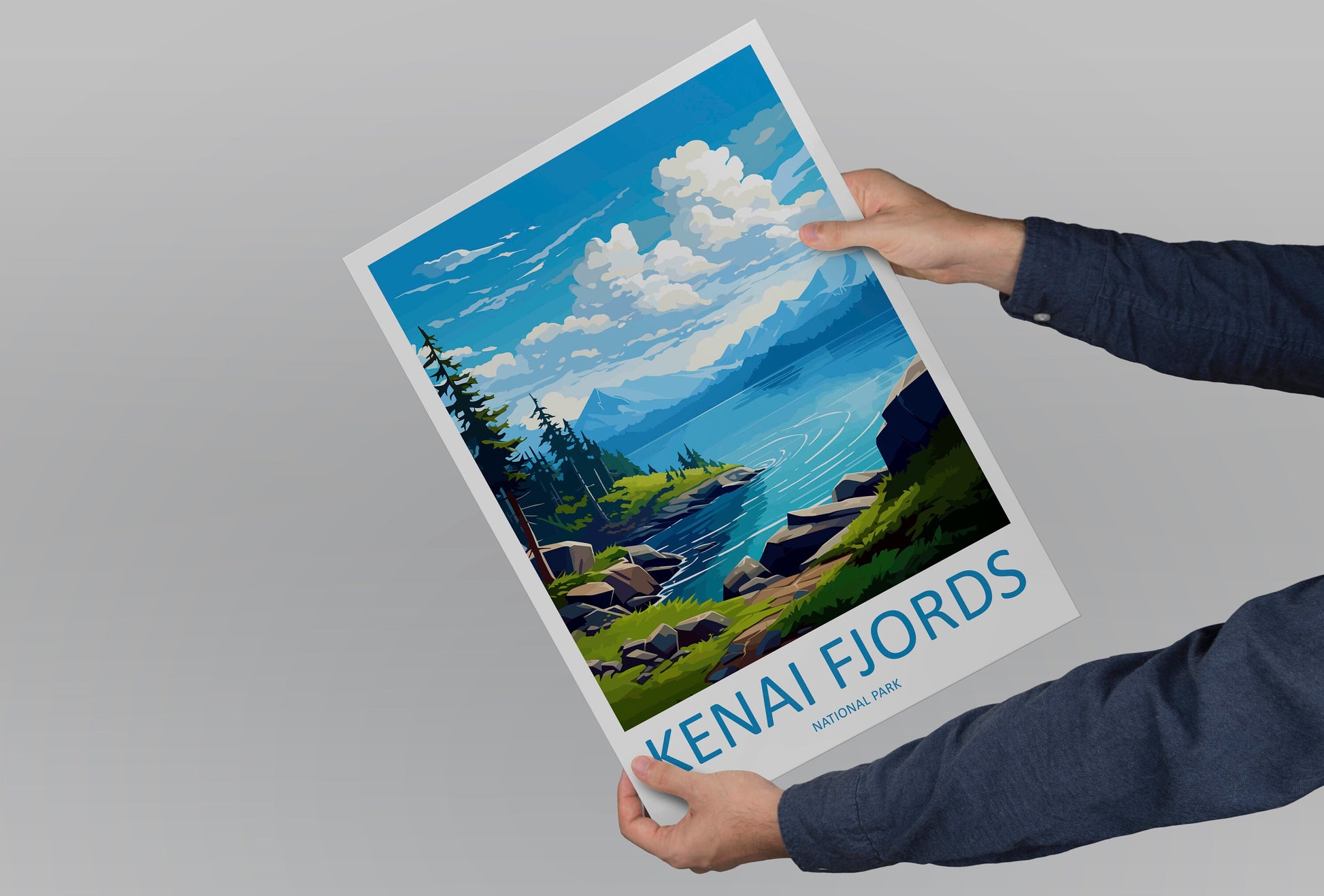 Kenai Fjords National Park Travel Print Wall Art Kenai Fjords Wall Hanging Home Décor Kenai Fjords Gift Art Lovers Alaska Art Lover Gift