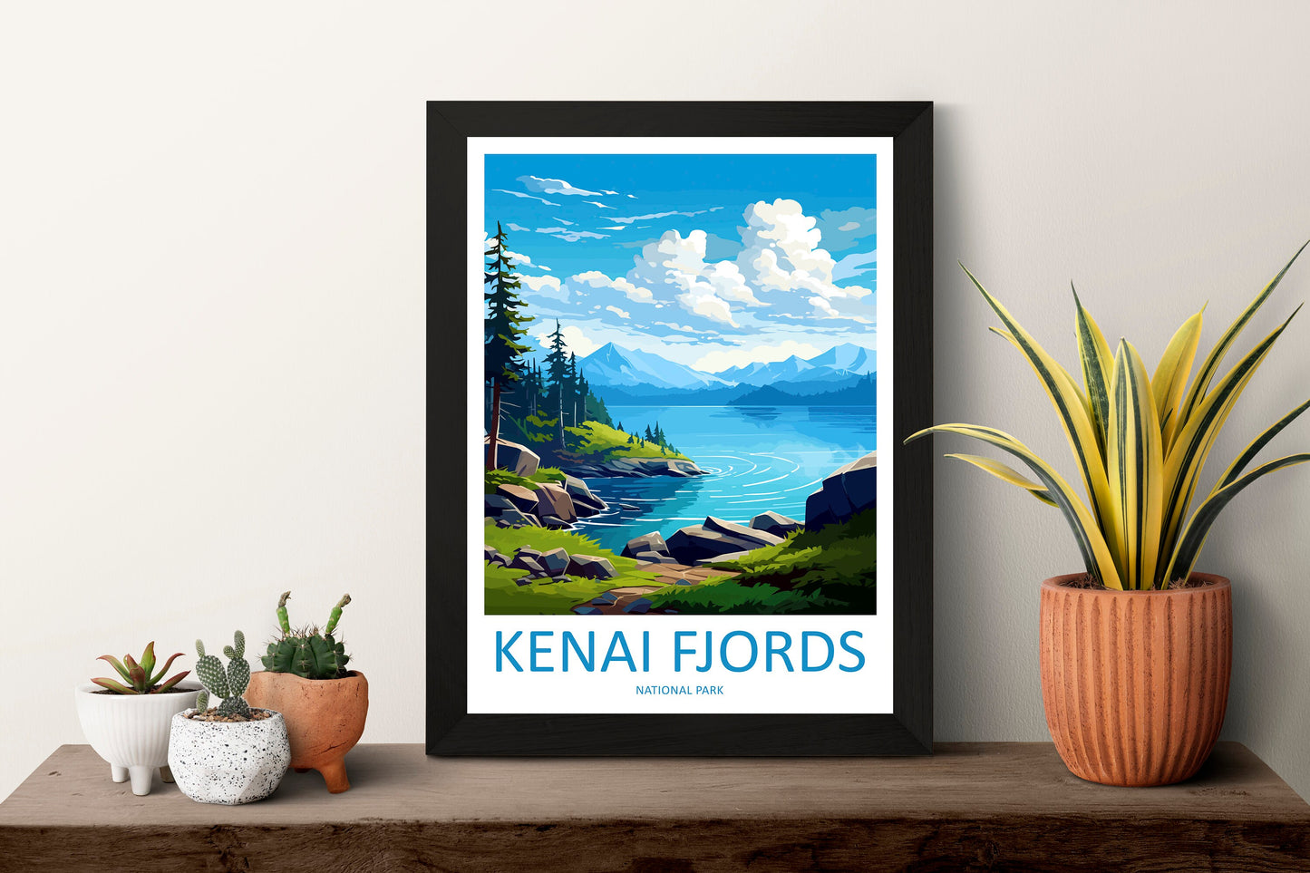 Kenai Fjords National Park Travel Print Wall Art Kenai Fjords Wall Hanging Home Décor Kenai Fjords Gift Art Lovers Alaska Art Lover Gift