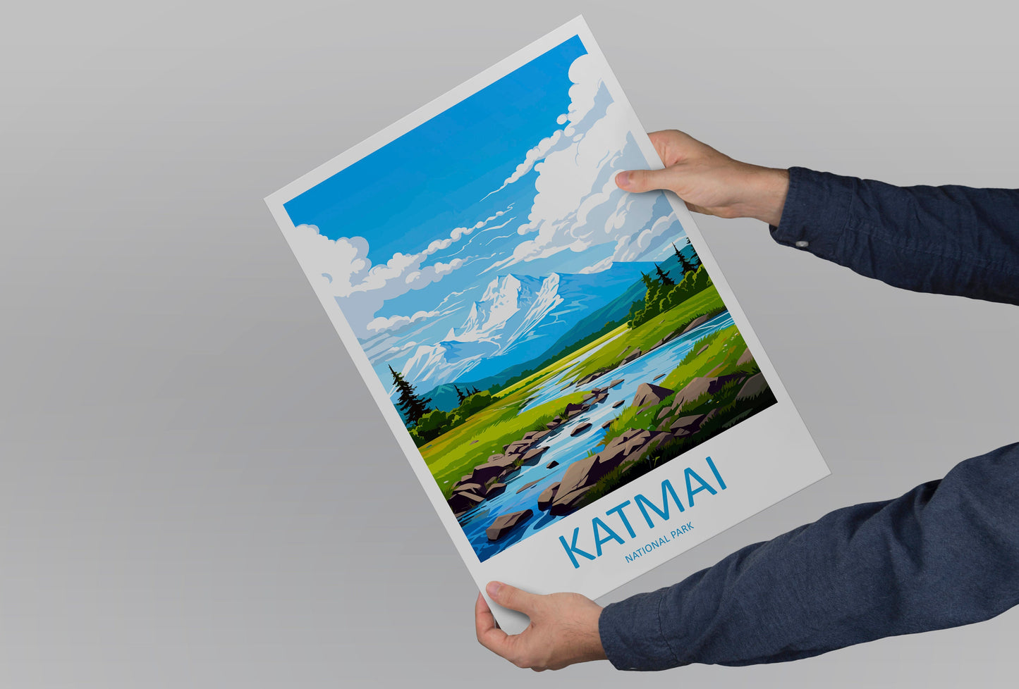 Katmai National Park Travel Print Wall Art Katmai Wall Hanging Home Décor Katmai Gift Art Lovers Alaska Art Lover Gift Katmai National Park
