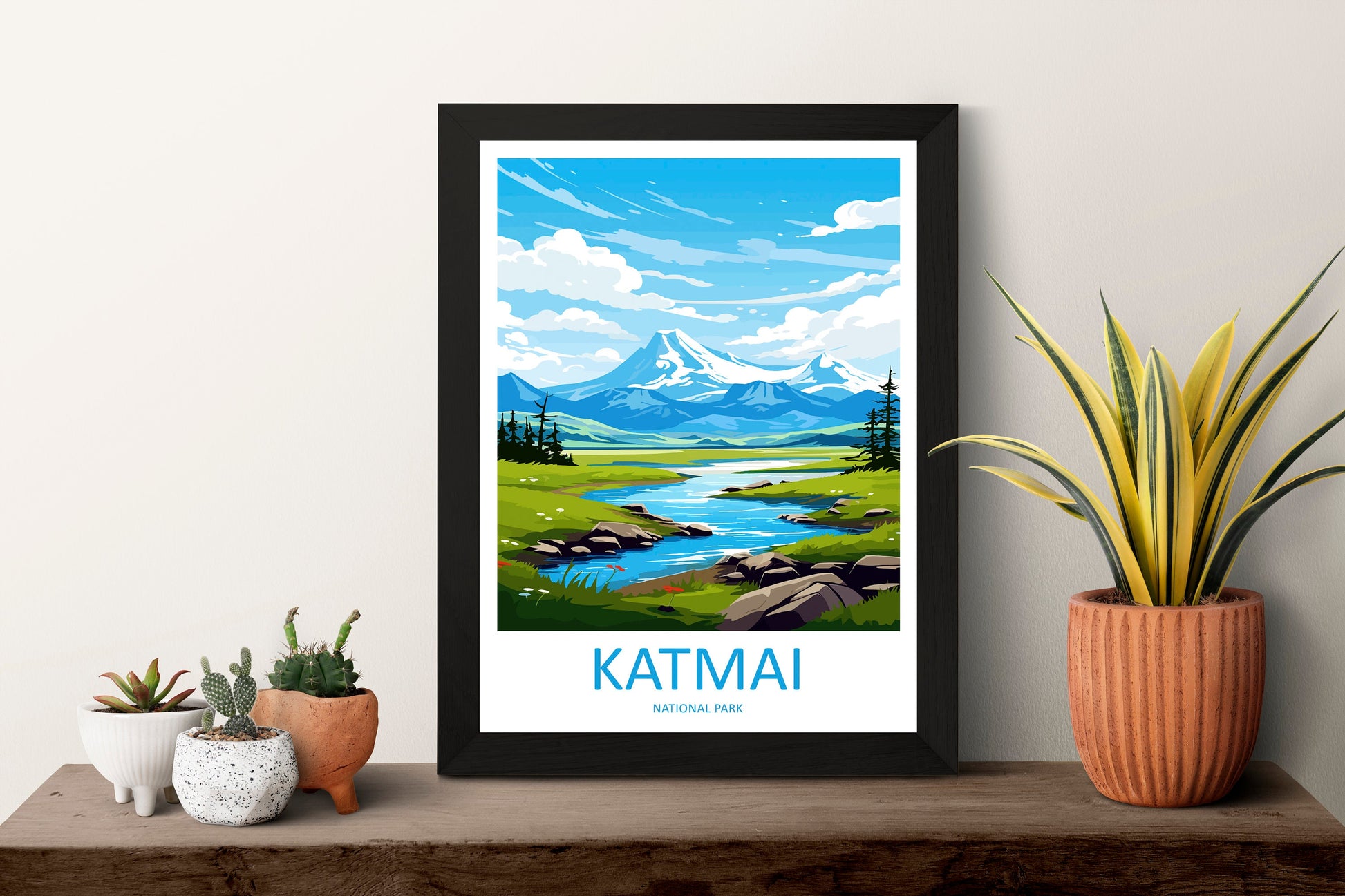 Katmai National Park Travel Print Wall Art Katmai Wall Hanging Home Décor Katmai Gift Art Lovers Alaska Art Lover Gift Katmai National Park