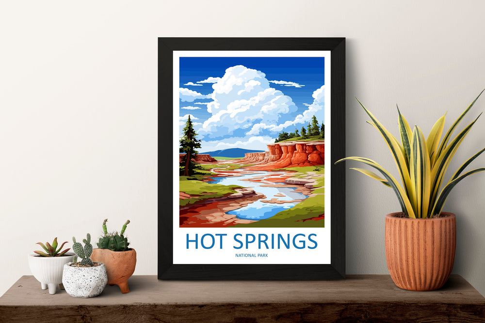 Hot Springs National Park Travel Print Wall Art Hot Springs Wall Hanging Home Décor Hot Springs Gift Art Lovers Hot Springs Art Lover Gift