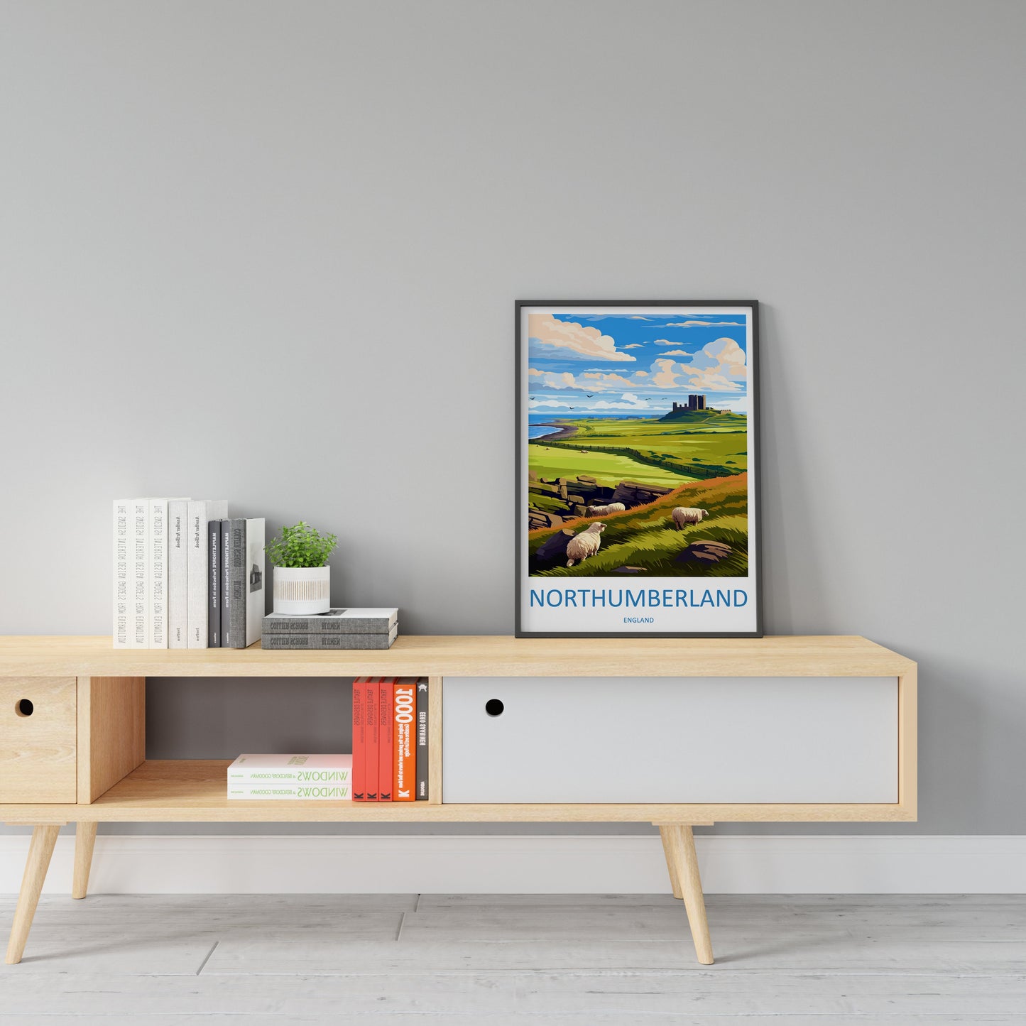 Northumberland Travel Print Wall Art Northumberland Wall Hanging Home Decor National Park Gift Northumberland Lovers National Park Wall Art