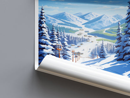 Deer Valley Travel Print Wall Art Deer Valley Wall Hanging Home Décor Deer Valley Art Lovers Utah Art Lover Gift