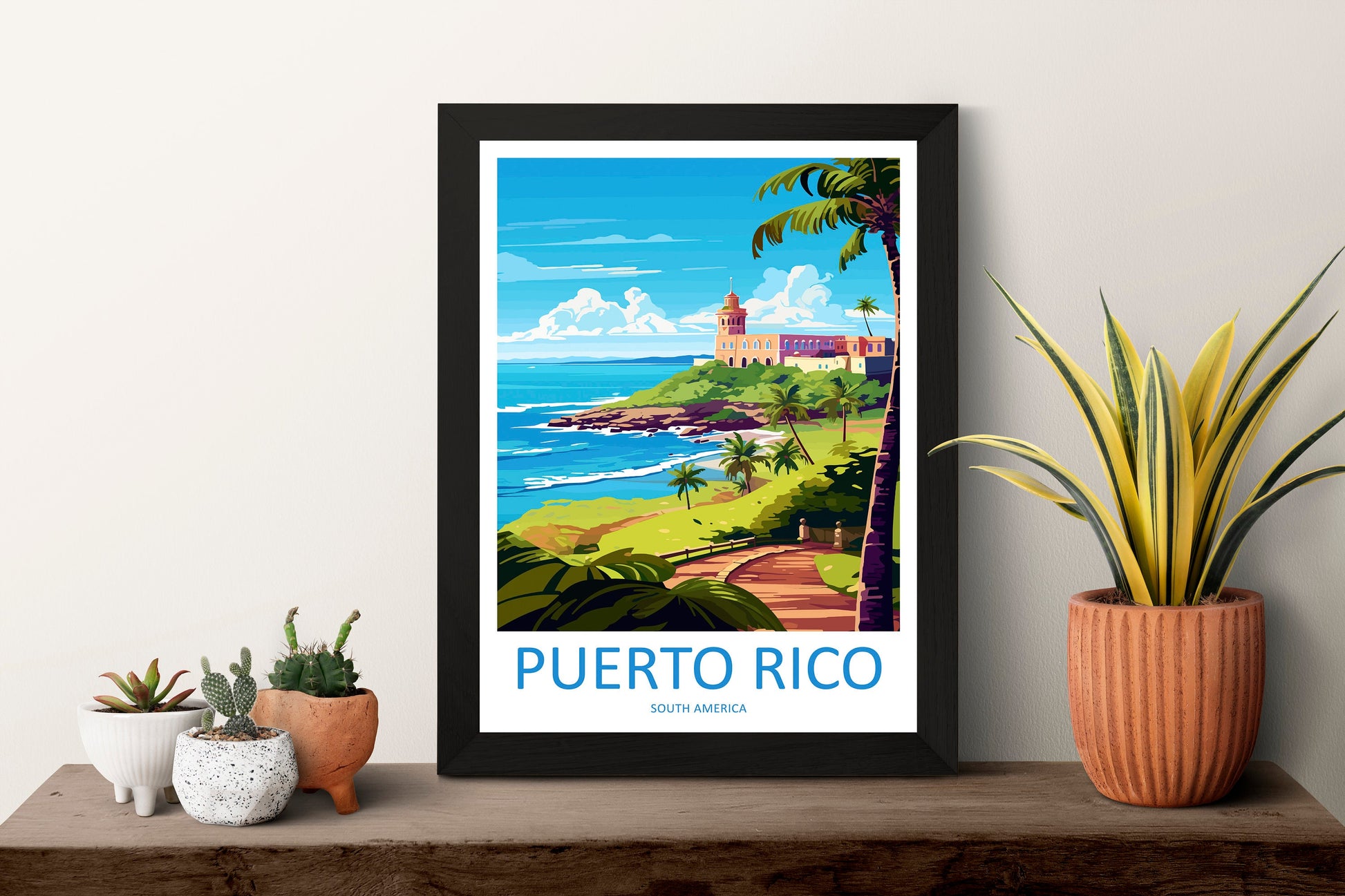 Puerto Rico Travel Print Wall Art Puerto Rico Wall Hanging Home Décor Puerto Rico Gift Art Lovers Wall Art Caribbean Travel Print Poster