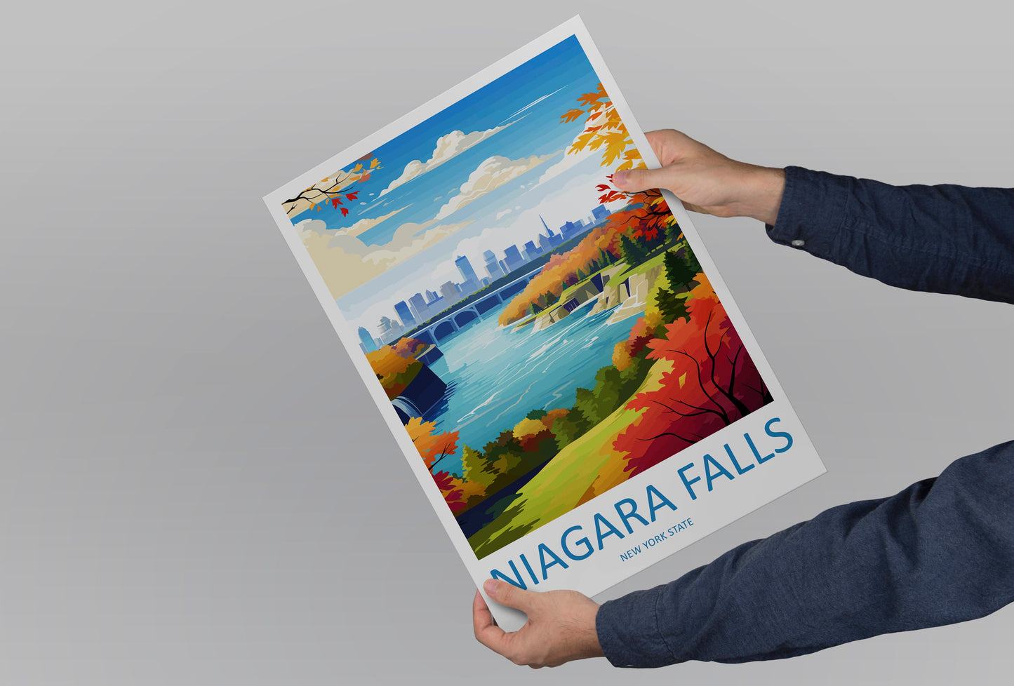 Niagara Falls Travel Print Wall Art Niagara Falls Wall Hanging Home Décor Niagara Falls Gift Art Lovers New York State Art Gift Lover Print