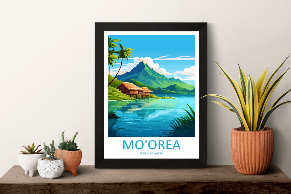 Mo'orea Travel Print Wall Art Mo'orea Wall Hanging Home Décor Mo'orea Gift Art Lovers French Polynesia Art Lover Gift Mo'orea Gift