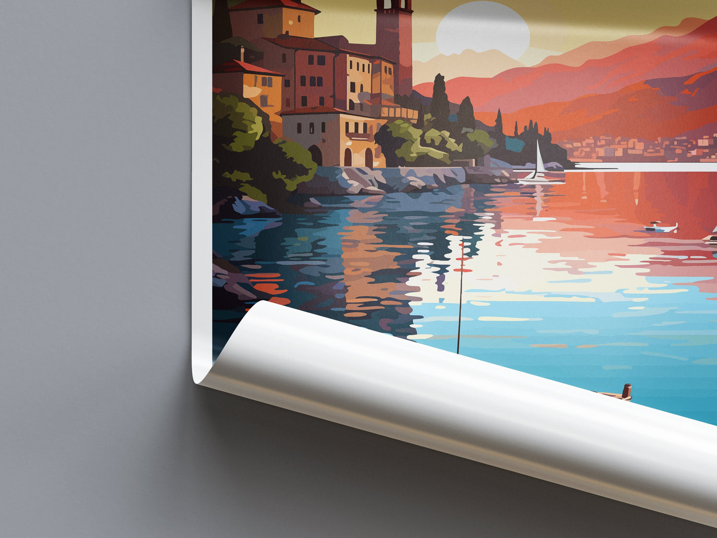 Lake Garda Travel Print Wall Art Lake Garda Wall Hanging Home Decoration Lake Garda Gift Art Lovers Wall Art Print Art Lake Garda Travel Art