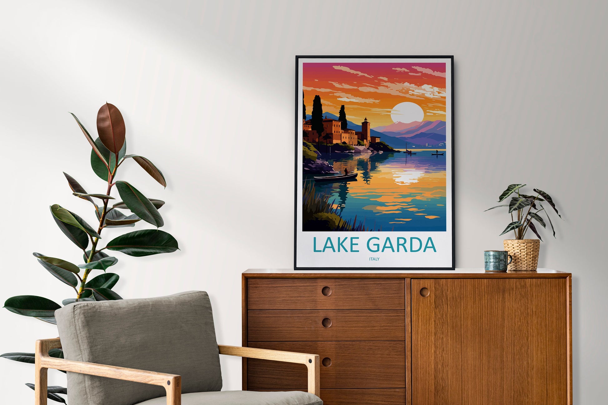 Lake Garda Travel Print Wall Art Lake Garda Wall Hanging Home Decoration Lake Garda Gift Art Lovers Wall Art Print Art Lake Garda Travel Art