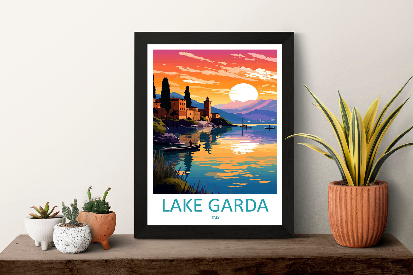 Lake Garda Travel Print Wall Art Lake Garda Wall Hanging Home Decoration Lake Garda Gift Art Lovers Wall Art Print Art Lake Garda Travel Art