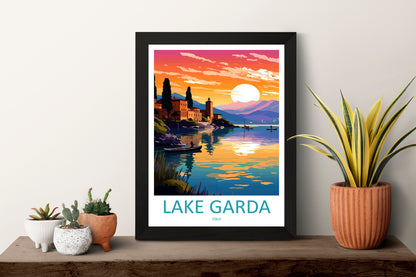 Lake Garda Travel Print Wall Art Lake Garda Wall Hanging Home Decoration Lake Garda Gift Art Lovers Wall Art Print Art Lake Garda Travel Art