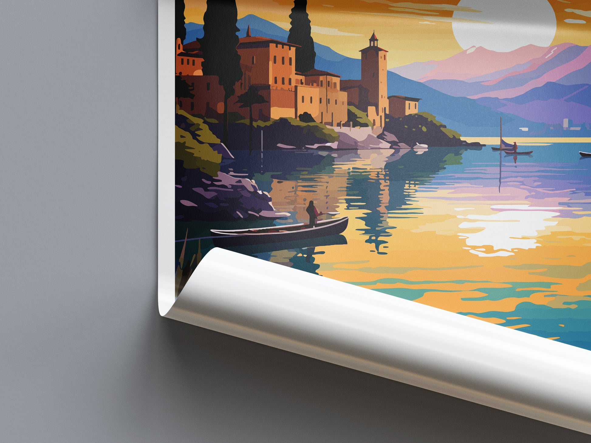 Lake Garda Travel Print Wall Art Lake Garda Wall Hanging Home Decoration Lake Garda Gift Art Lovers Wall Art Print Art Lake Garda Travel Art