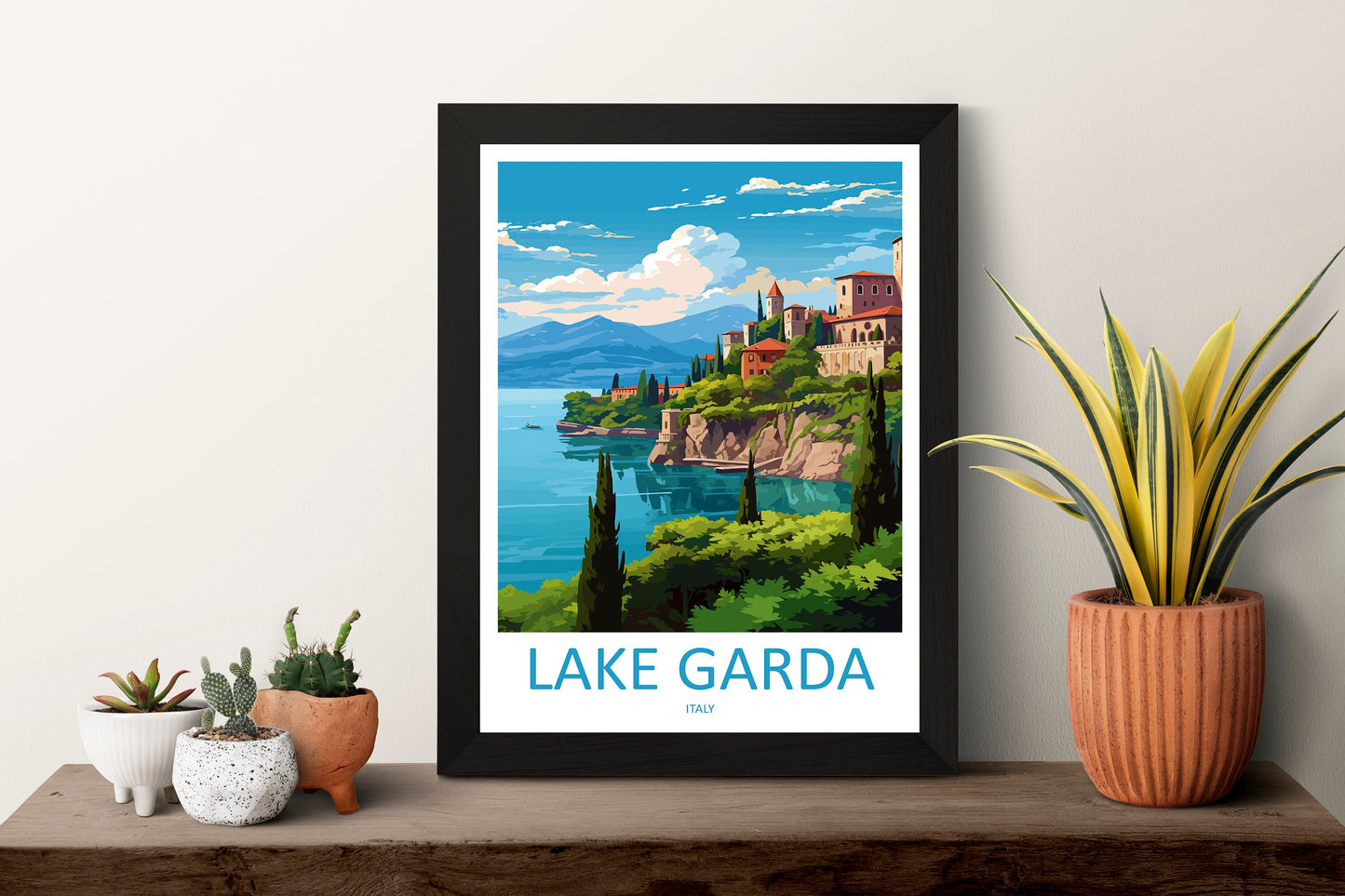 Lake Garda Travel Print Wall Art Lake Garda Wall Hanging Home Decoration Lake Garda Gift Art Lovers Wall Art Print Art Lake Garda Travel Art