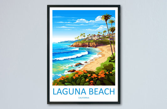 Laguna Beach Travel Print Wall Art Laguna Beach Wall Hanging Home Décor Laguna Beach Gift Art Lovers California Art Lover Gift